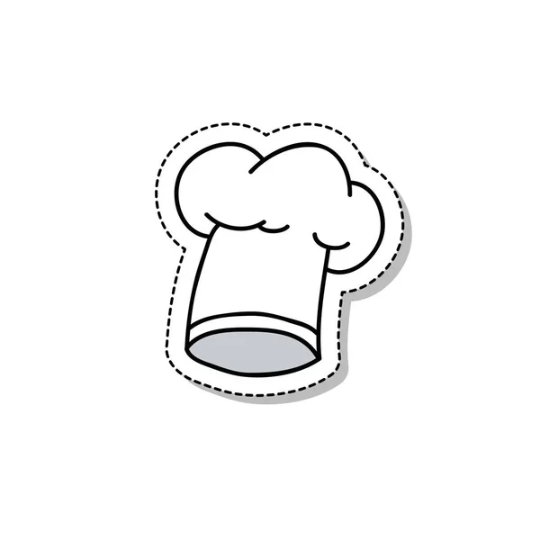 Chef Chapeau Doodle Icône — Image vectorielle