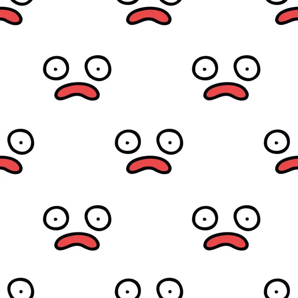 Emoji Vzor Bezešvé Doodle — Stockový vektor