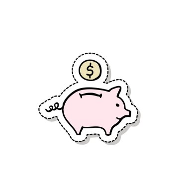 para kutusu doodle simgesi