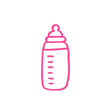 Bebek meme şişe doodle simgesi