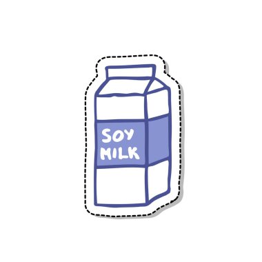soya sütü doodle simgesi