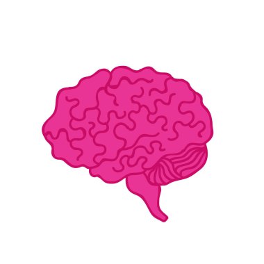 beyin doodle renkli simge