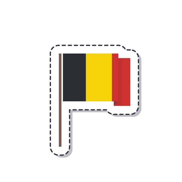 Drapeau Belgique Icône Vectorielle — Image vectorielle