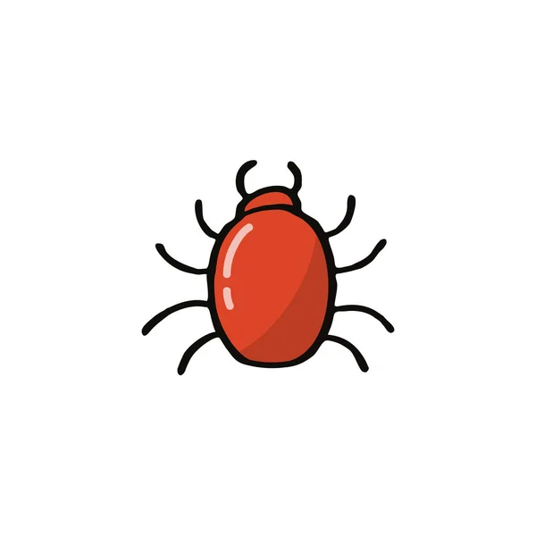 Mite Doodle Color Icon — Stock Vector