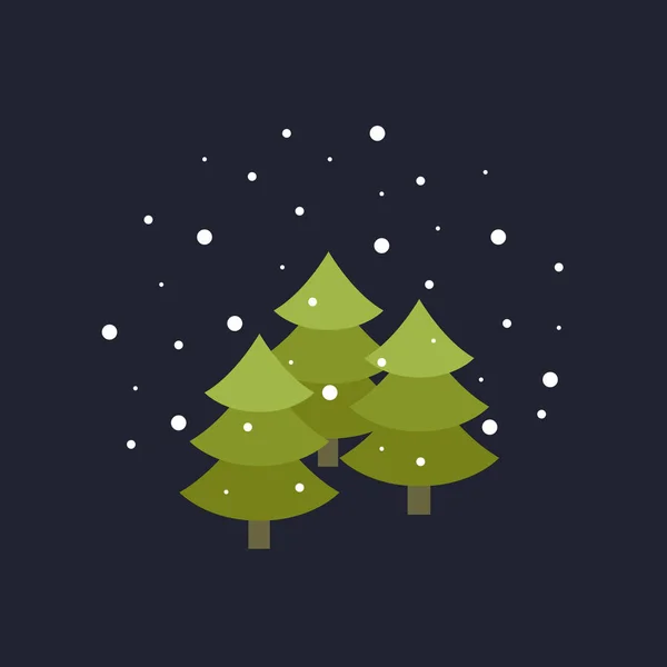 Árboles Navidad Vector Icono — Vector de stock