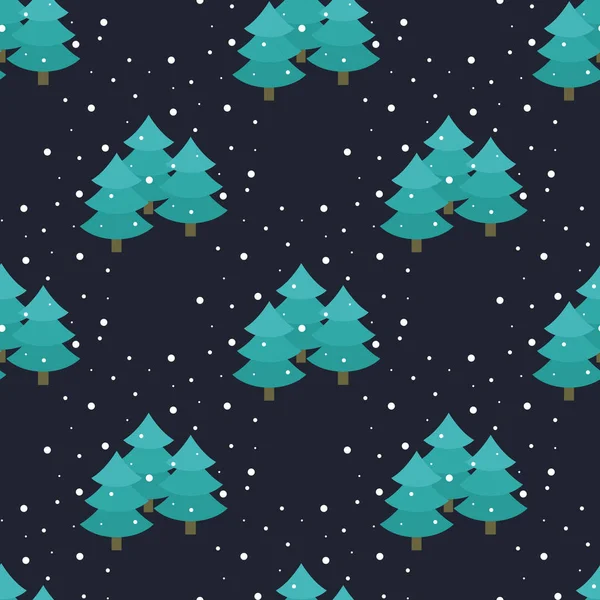 クリスマスの木のシームレスなパターン — ストックベクタ