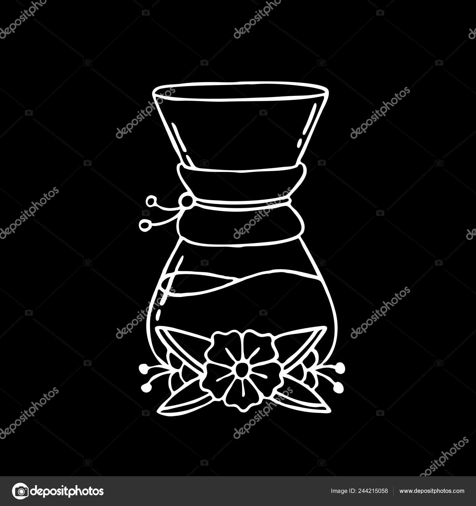 Doodle Icon Alternative Coffee Maker Device Brewing Coffee