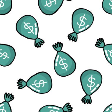 para çantasını Dikişsiz desen doodle