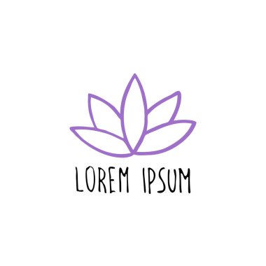 Lotus çiçeği doodle simgesi