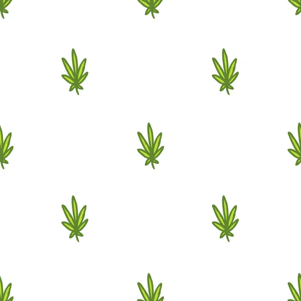 Cannabis Folha Maconha Sem Costura Doodle Pattern — Vetor de Stock