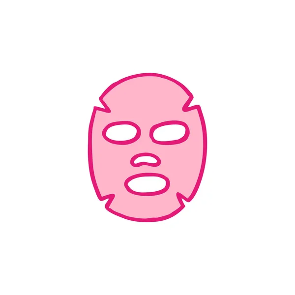 Kosmetische Gesichtsmaske Doodle Symbol — Stockvektor