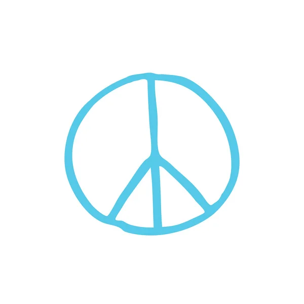 Barış Işareti Doodle Simgesi — Stok Vektör
