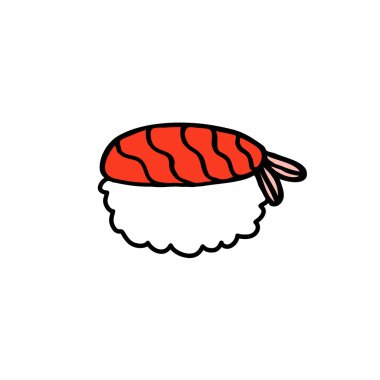 suşi doodle renkli simge