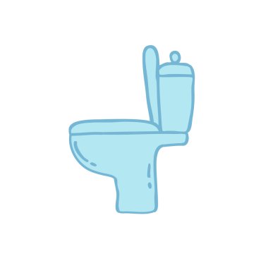 tuvalet doodle renkli simge