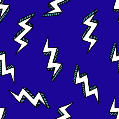 lighting seamless doodle pattern clipart
