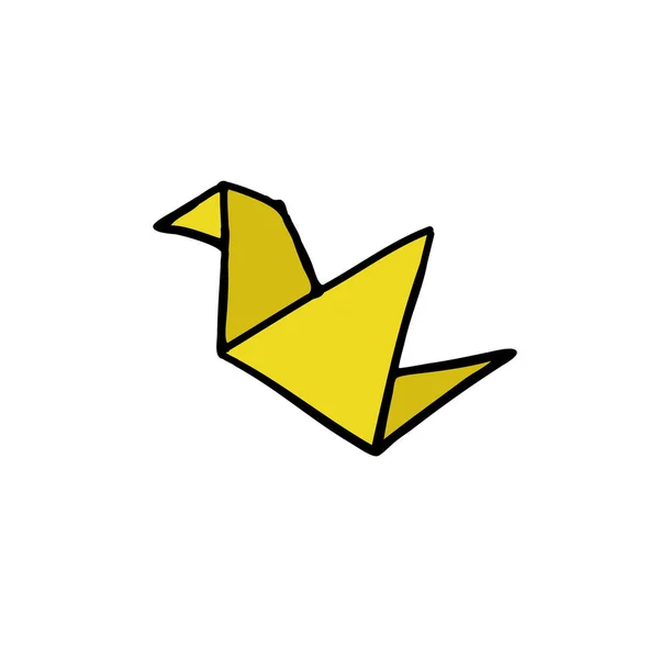 Origami Doodle Färgikonen — Stock vektor