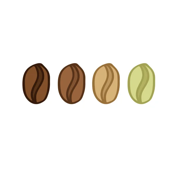 Grano Café Garabato Icono — Vector de stock