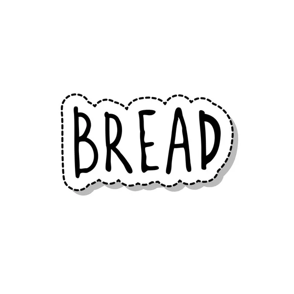 Bread Doodle Icon Sticker — Stock Vector