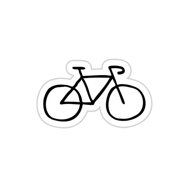 Fahrrad Doodle Aufkleber-Symbol — Stockvektor