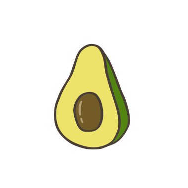Avokado doodle simgesi