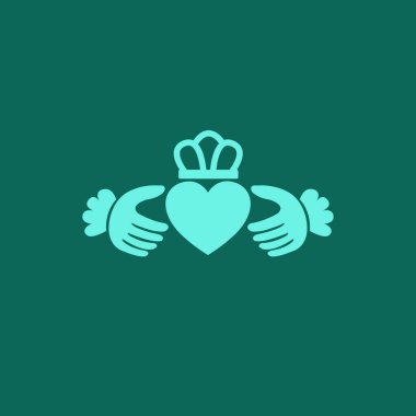 Claddagh yüzüğü vektör simgesi