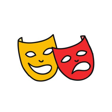 maskeleri doodle simgesi