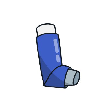inhaler astım doodle simgesi