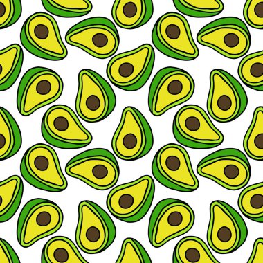 Avokado sorunsuz doodle desen