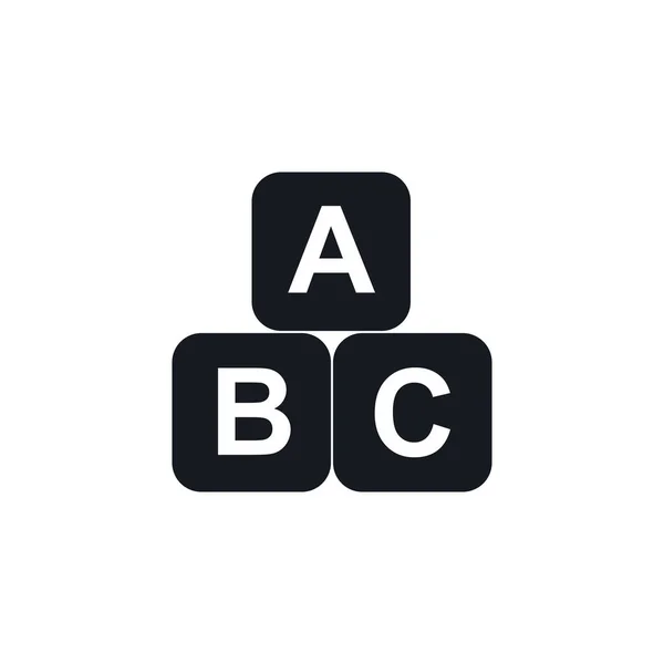 アルファベットのブロックのベクトルのアイコン — ストックベクタ