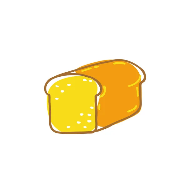 Brot-Doodle-Symbol — Stockvektor