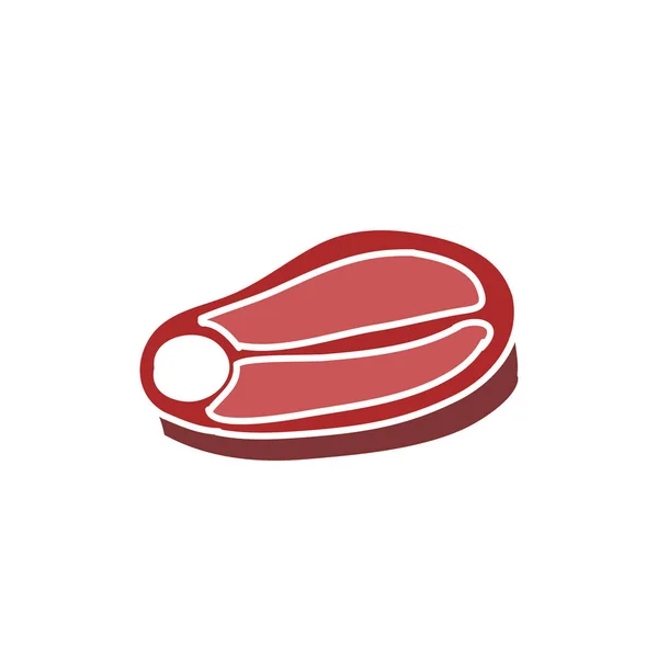 Carne garabato icono — Vector de stock