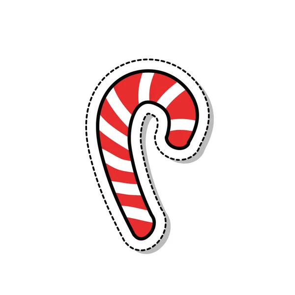 Navidad caramelo garabato icono — Archivo Imágenes Vectoriales