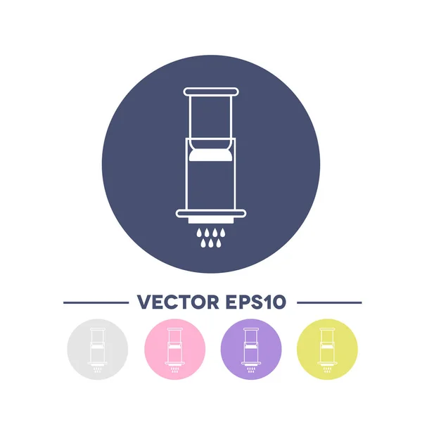 Alternative Kaffeemaschine Ikone. Gerät zum Aufbrühen von Kaffee — Stockvektor
