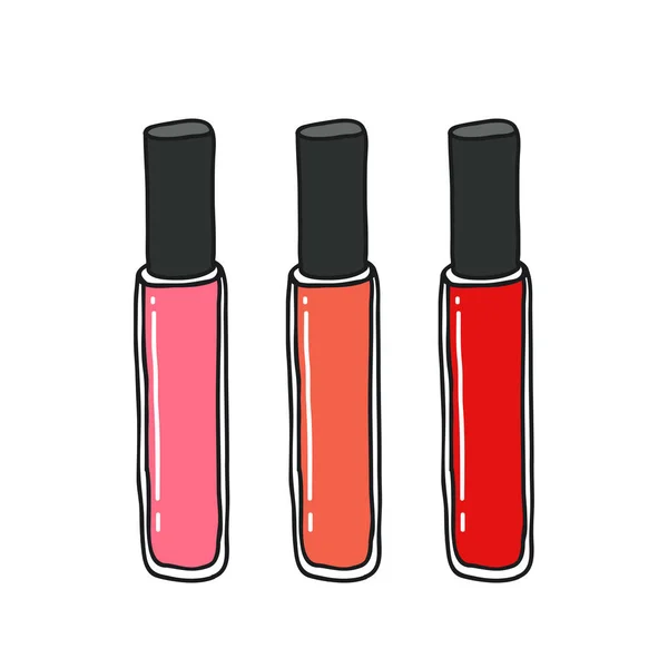 Lip gloss doodle pictogram — Stockvector