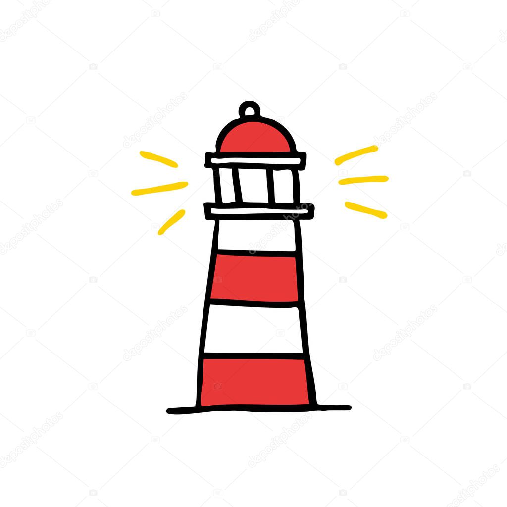 lighthouse doodle icon