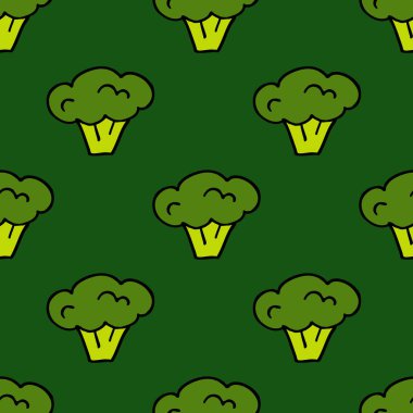 Brokoli dikişsiz karalama deseni