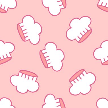 Chef şapka sorunsuz doodle desen