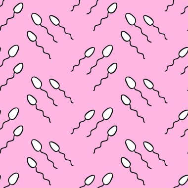 sperm Dikişsiz desen doodle