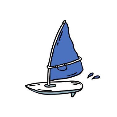 Rüzgar Sörfü kurulu doodle simgesi