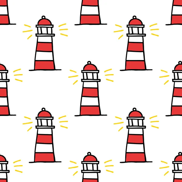 deniz feneri sorunsuz doodle desen