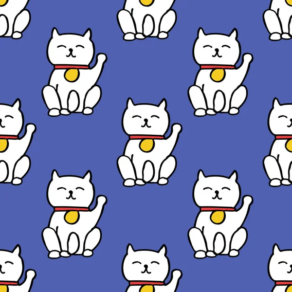 Maneki neko kusursuz karalama deseni