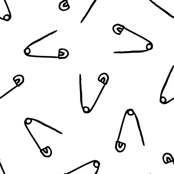 Nadel nahtloses Doodle-Muster — Stockvektor