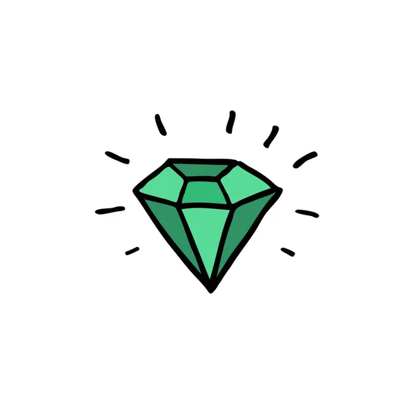 Diamant Doodle Icon — Stockvector