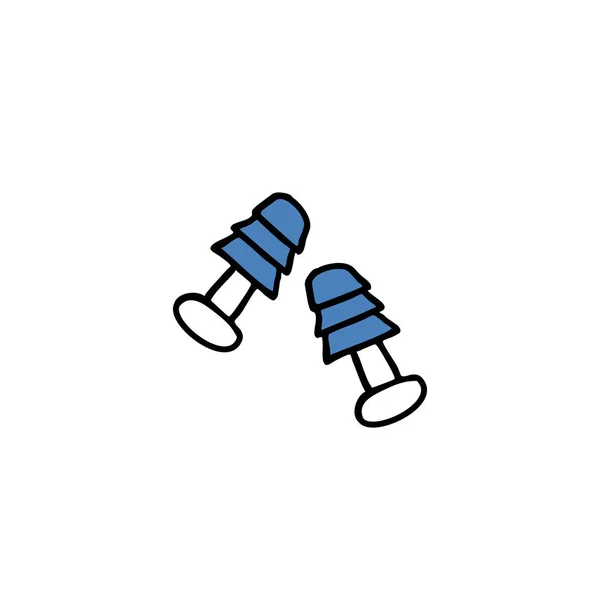 Icona doodle tappo per le orecchie — Vettoriale Stock