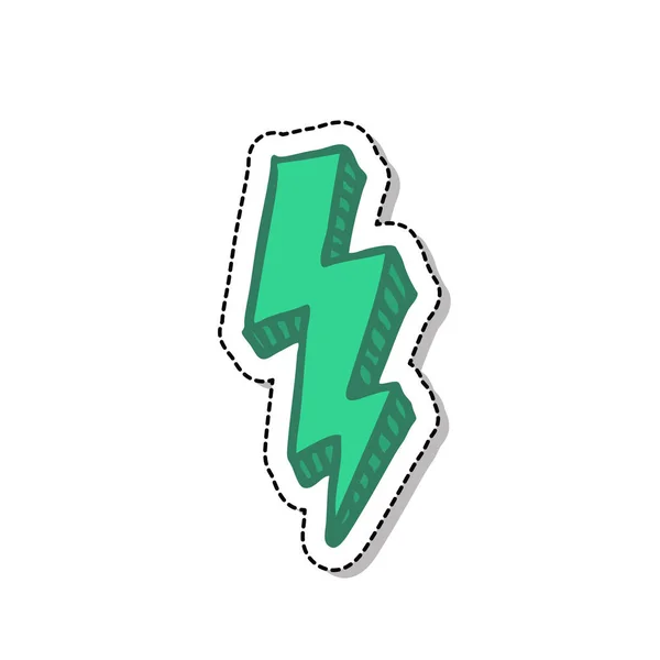 Blitz-Doodle-Symbol — Stockvektor