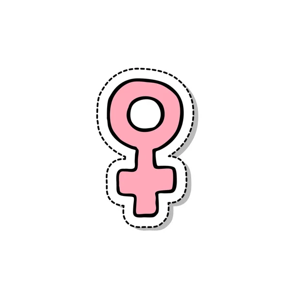 Символ жіночої ікони каракулі — стоковий вектор