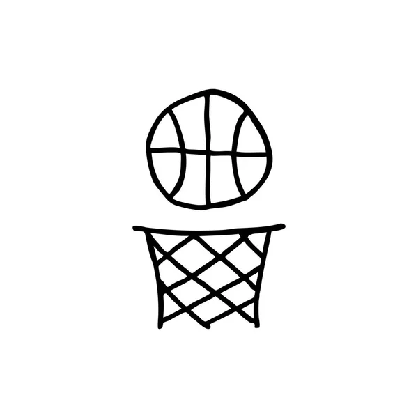 Baloncesto garabato icono — Archivo Imágenes Vectoriales