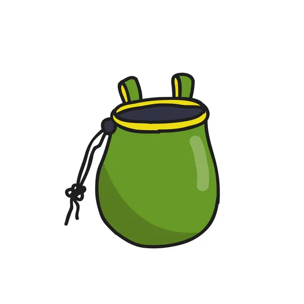 Bolsa de tiza garabato icono — Vector de stock