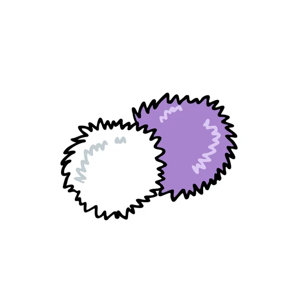 Cheerleader pom poms doodle ikonen — Stock vektor