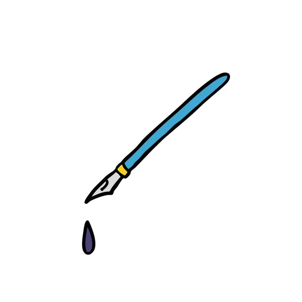 Fountain pen doodle icon — Stock Vector